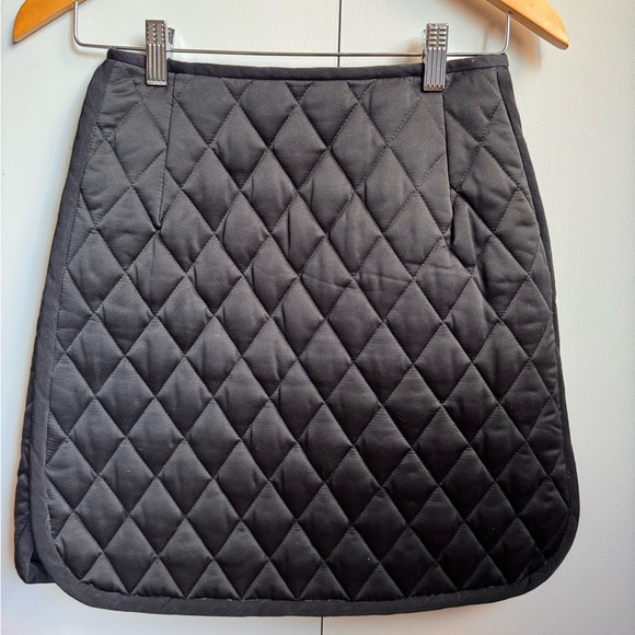 Sandro Quilted Charcoal Mini Skirt - Picture 1 of 3